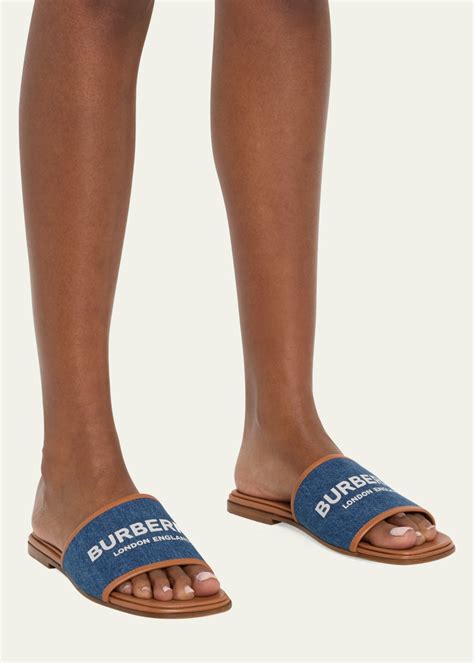 burberry slides size|burberry denim slides.